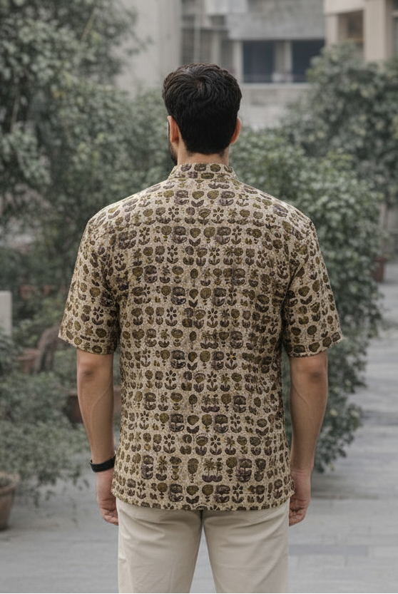 Men’s 100% Cotton Hand Block Printed Kurta – Natural Dyed Ethnic Wear