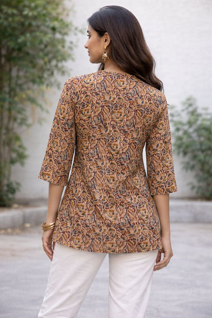 Kalamkari Hand Block Printed Cotton Kurti