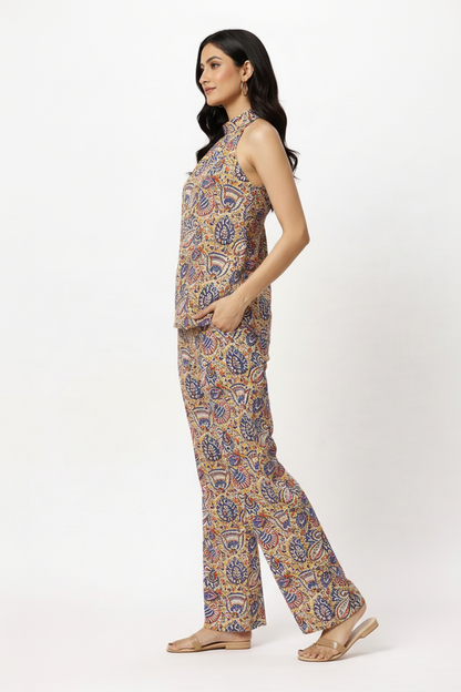 Kalamkari Hand Block Printed Cotton Co-ord Set