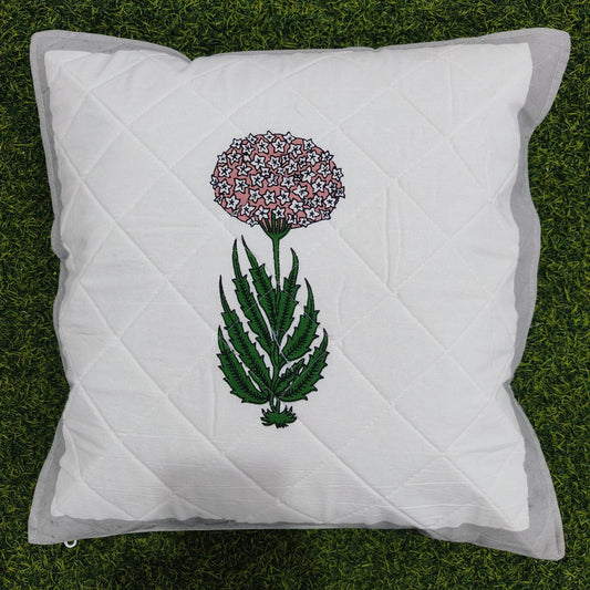 Floral Embroidered Cushion Covers 16 x 16