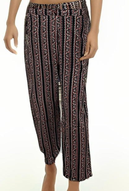Printed Straight-Fit Cotton Pants