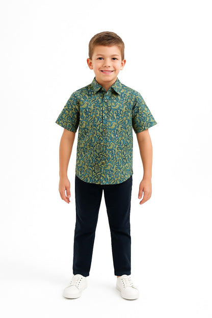 Boys' Printed Short-Sleeve Shirt