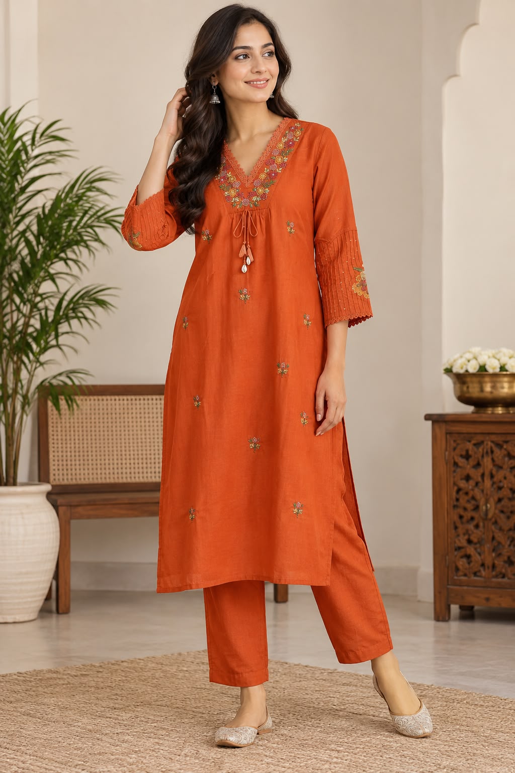 Naturalfab women’s Mal cotton kurti set