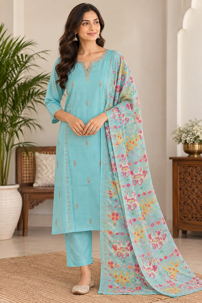 Naturalfab women’s Chanderi kurti set