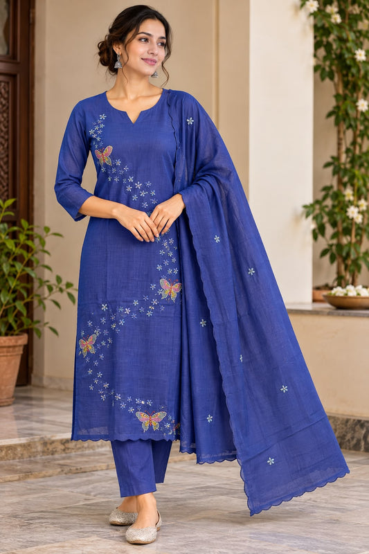 Natural Fab Blue kurti set 97533