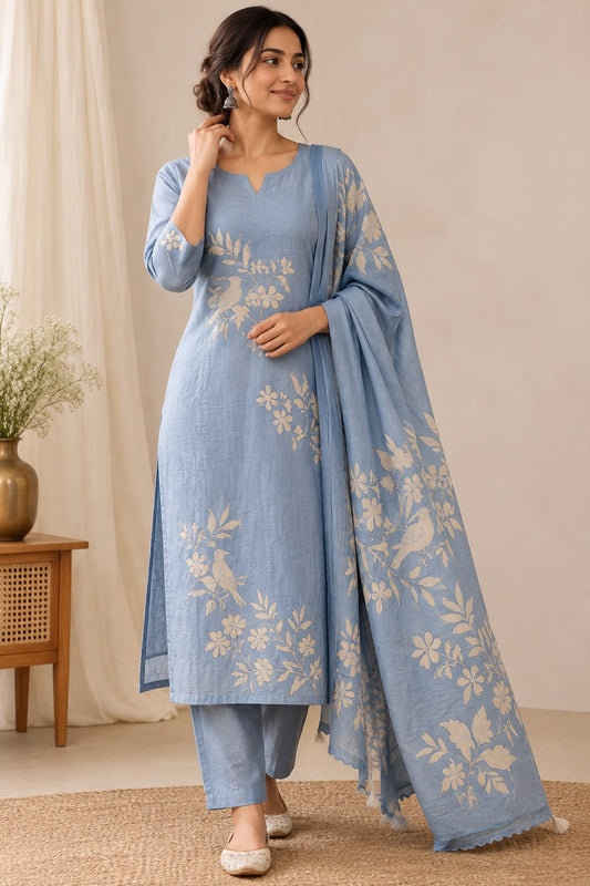 Natural Fab Grey kurti set 97532