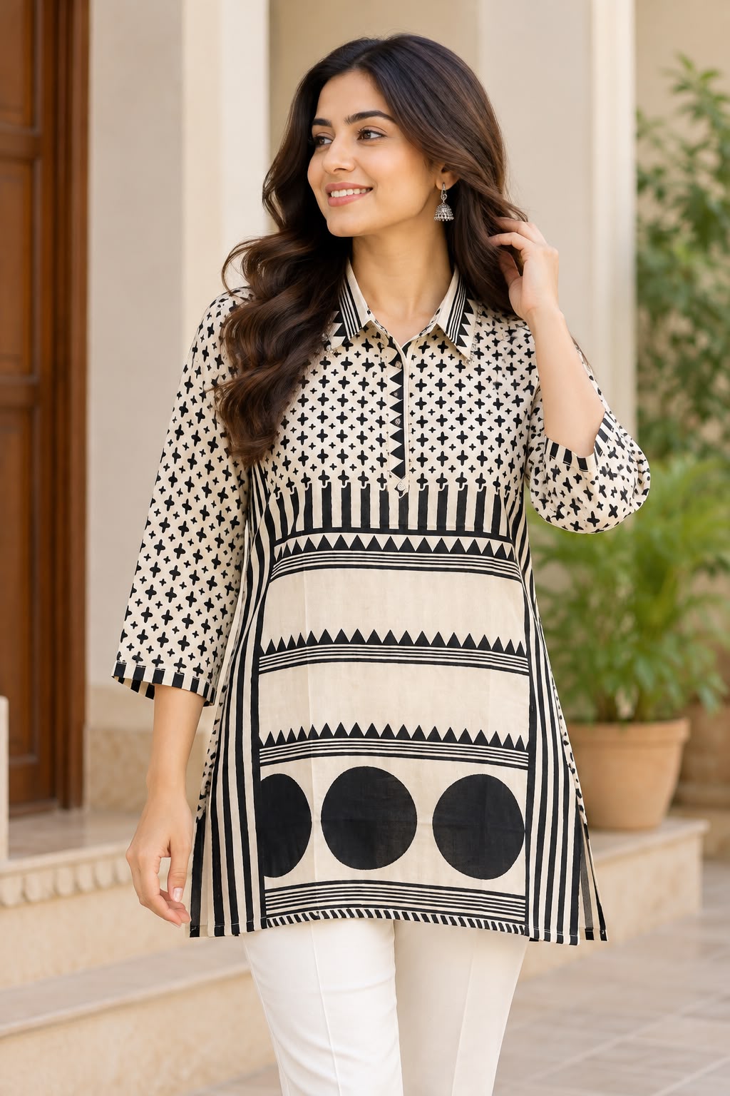 Women's Soft Modal Fabric Short Kurti | Modern Comfortable Ethnic Top
