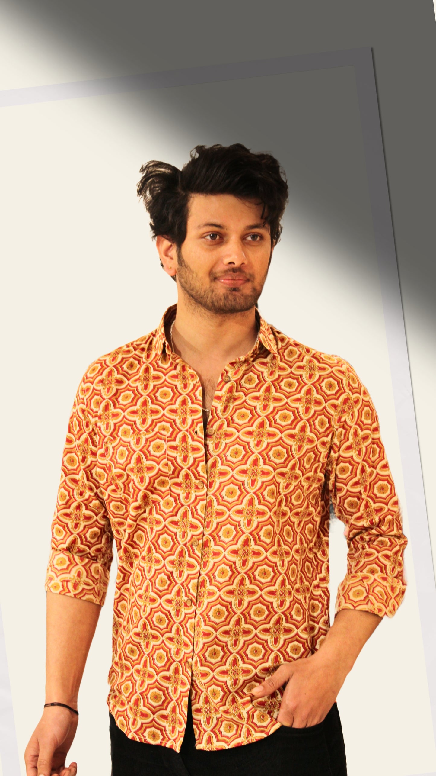 Ajrakh Bag Printed Shirt - A Fusion of Tradition and Style