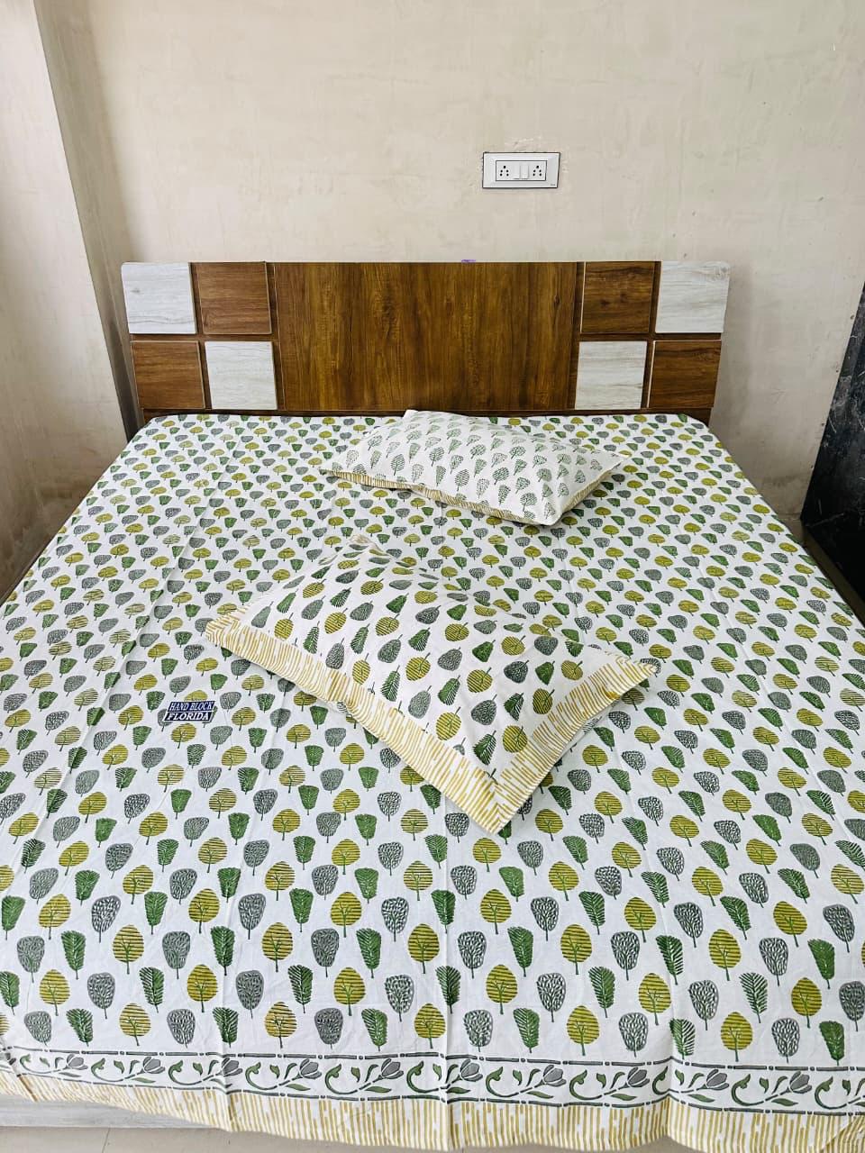 Natural Fab Hand Block Printed Bedsheet 100 x 108 – Design K