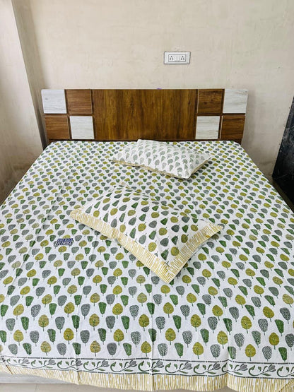 Natural Fab Hand Block Printed Bedsheet 100 x 108 – Design K