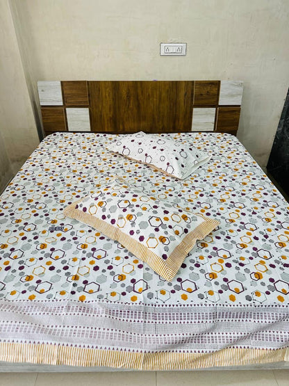 Natural Fab Hand Block Printed Bedsheet 100 x 108 – Design G