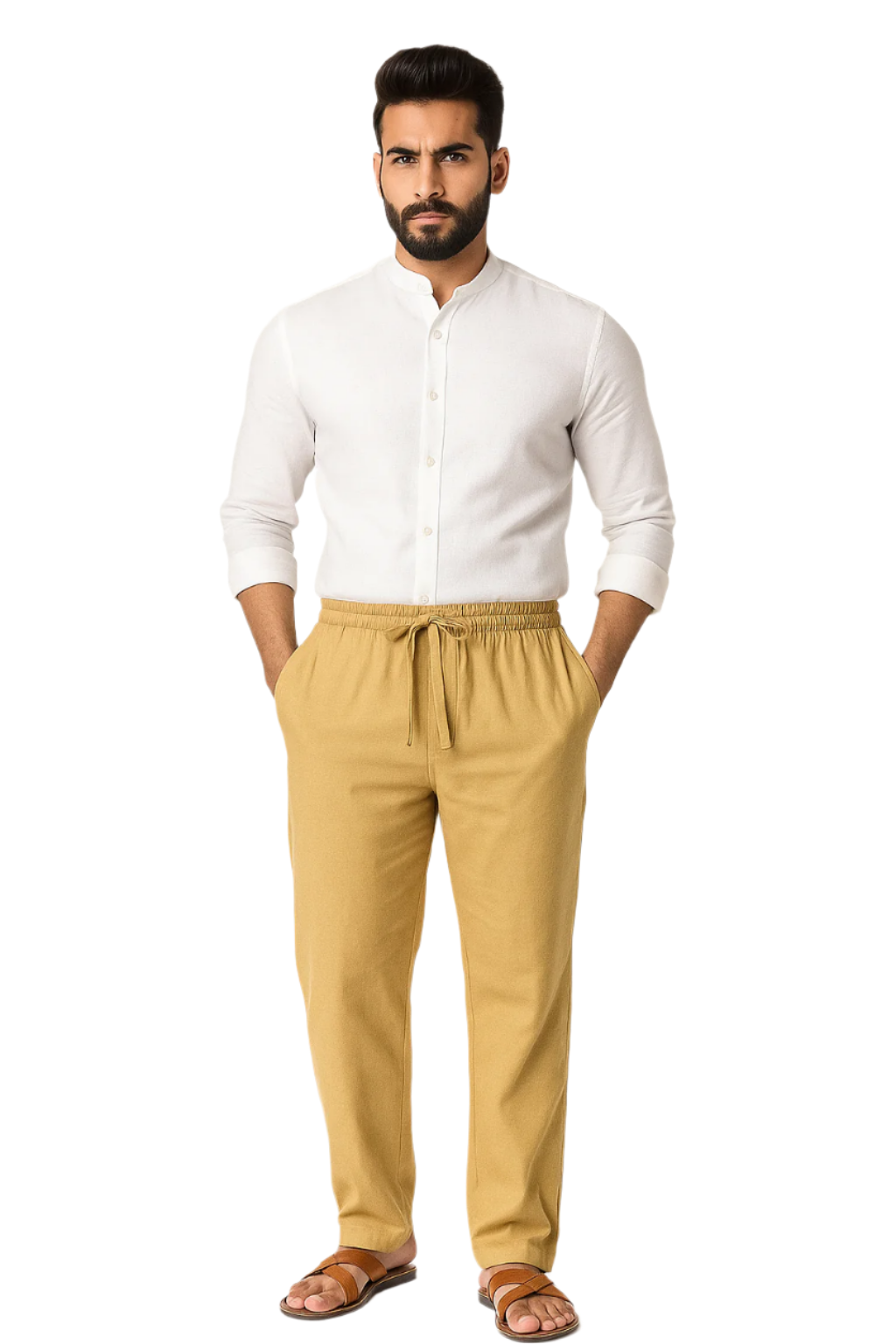 Men's Yellow Khadi Pants