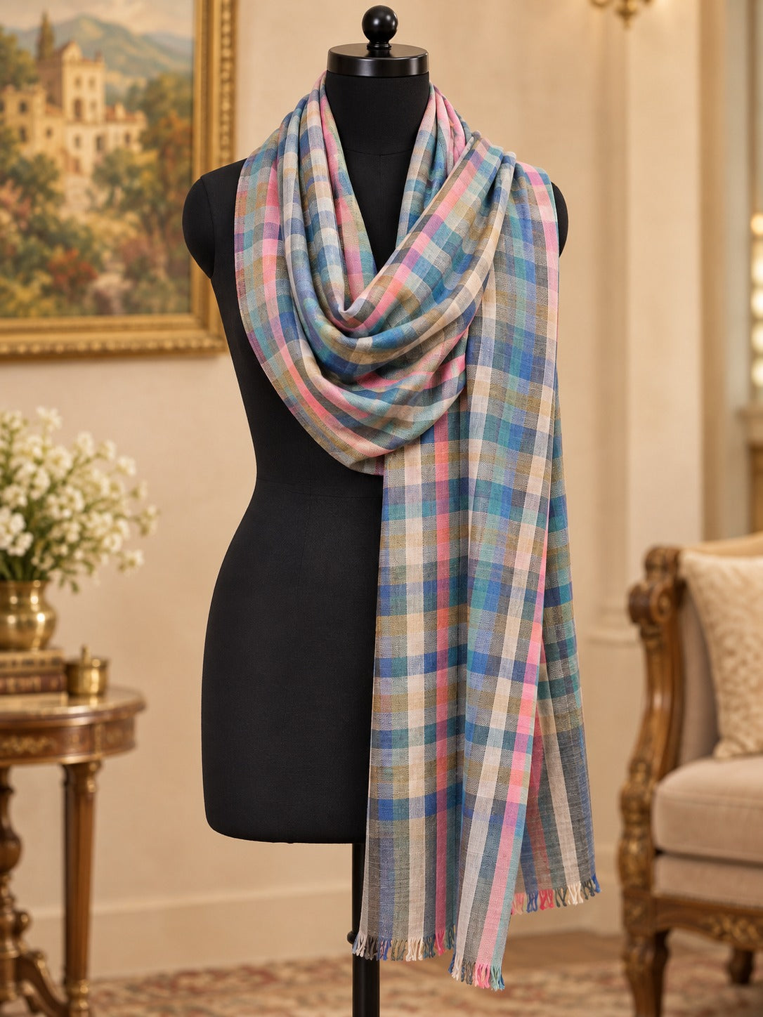 Natural Fab unisex wool stole – product photograph