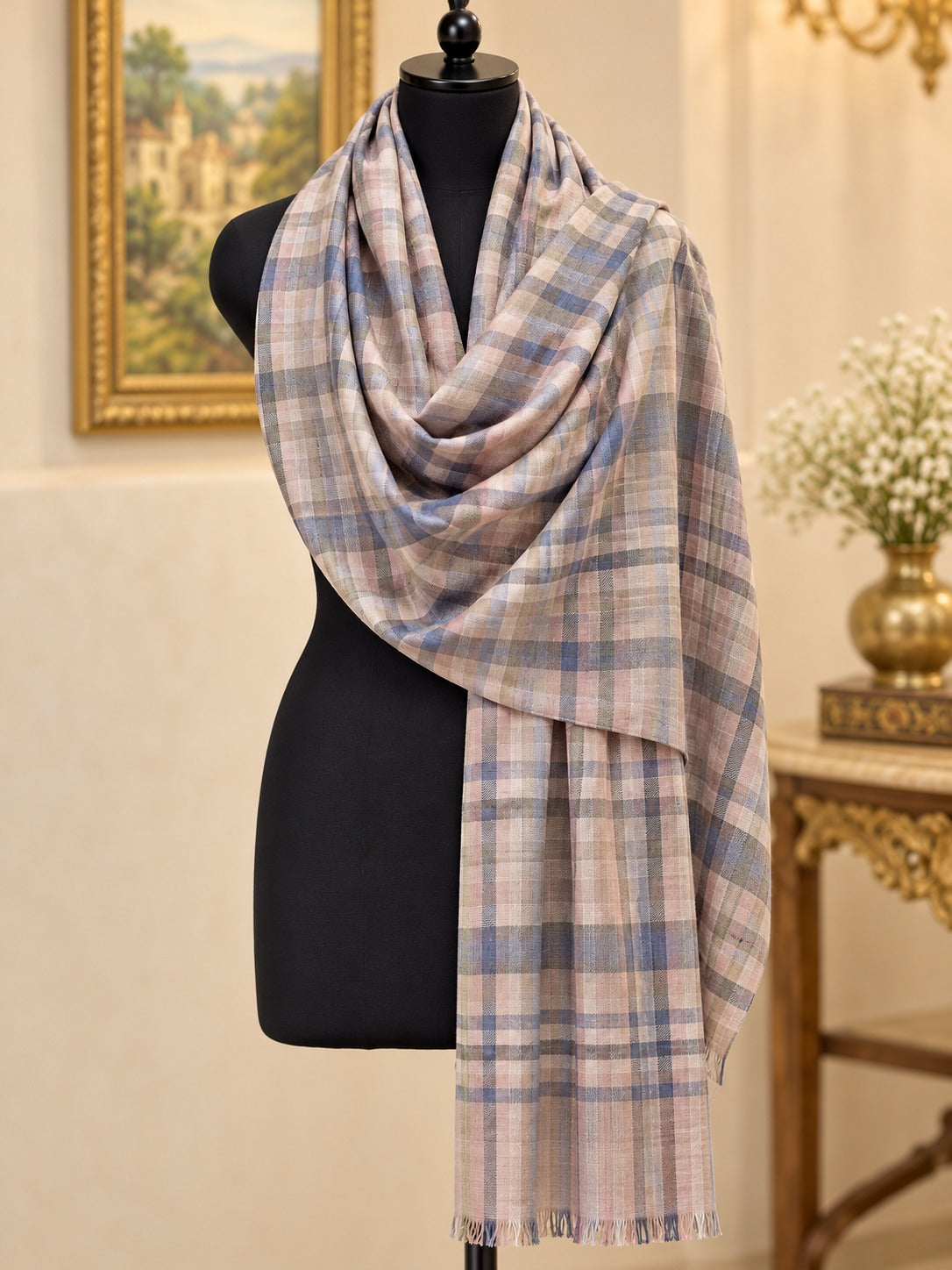 Natural Fab unisex wool stole – product photograph